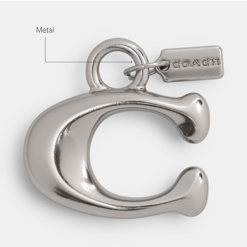 Coach Silver Letter C Jewelry or Shoe Charm - New - Picture 3 of 7